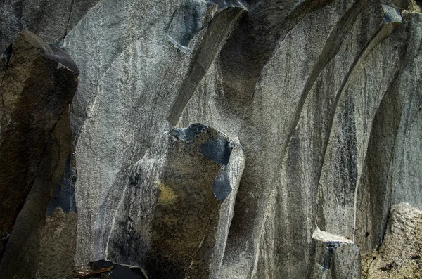 Basalt Rocks Texture Close Beautiful Colored Hexagonal Stone Formations — Stock Photo, Image