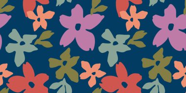 Çiçeklerle soyut, yumuşak, pürüzsüz desen. Kağıt, kapak, kumaş, iç dekorasyon ve diğer şeyler için modern tasarım