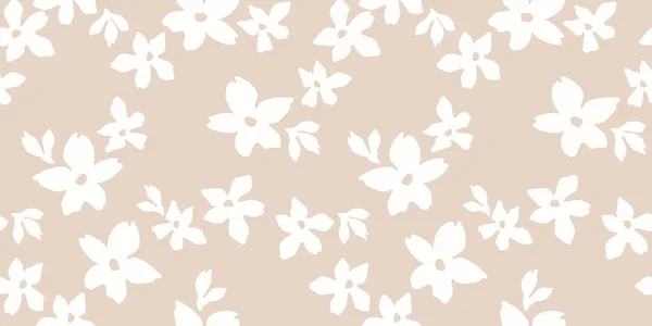 Modèle abstrait sans couture douce avec des fleurs. Design moderne pour le papier, couverture, tissu, décoration intérieure et autres — Image vectorielle