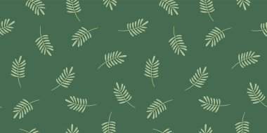 Abstract seamless pattern with leaves and grass. Vector design for paper, cover, fabric, interior decor and other use.