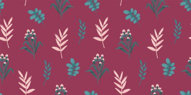 Çiçeksiz desen. Kağıt, kapak, kumaş, iç dekorasyon ve diğer kullanım için vektör tasarımı