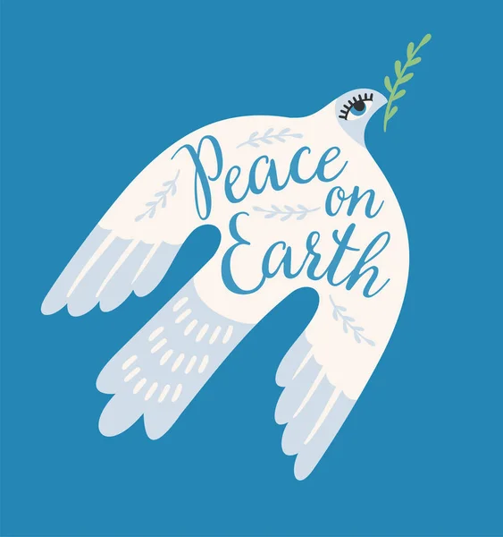 Peace Earth Dove Peace Template Card Poster Flyer Other Use — Stockvektor