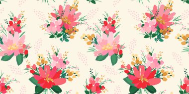 Çiçeksiz desen. Kağıt, kapak, kumaş, iç dekorasyon ve diğer kullanım için vektör tasarımı