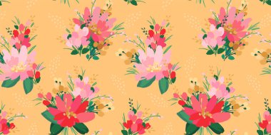 Çiçeksiz desen. Kağıt, kapak, kumaş, iç dekorasyon ve diğer kullanım için vektör tasarımı