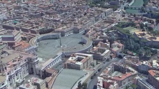 Shooting Drone Peter Square Vatican — Stock Video