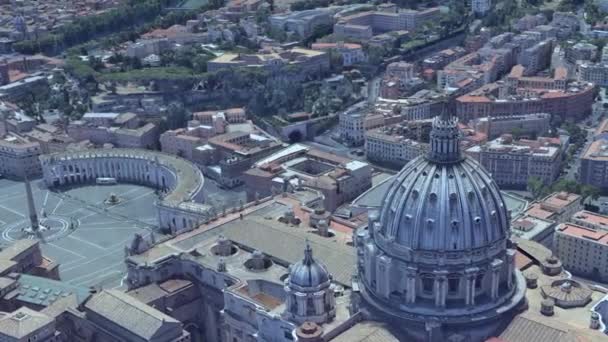 Strzelanina z drona na Placu Świętego Piotra w Watykanie — Wideo stockowe