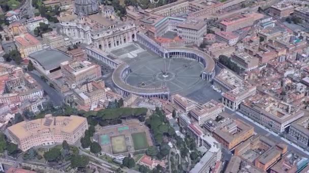 Střelba z trubce na náměstí sv. Petra ve Vatikánu — Stock video