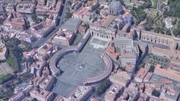 Стрілянина з дрона на площі Святого Петра у Ватикані. — стокове відео