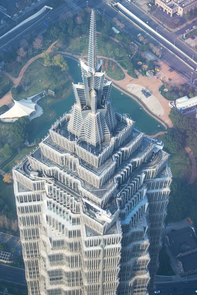 Widok Centrum Finansowe Lujiazui Shanghai Tower — Zdjęcie stockowe