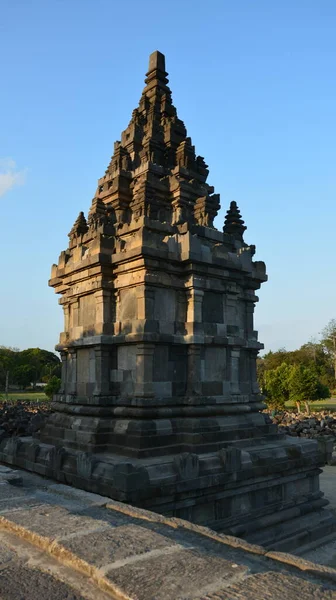 Exploring Ancient Temple Prambanan Sewu Centra Java Indonesia Sunset — 스톡 사진