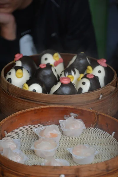 Bollos Vapor Forma Animales Las Calles Suzhou China Oriental Snacks — Foto de Stock