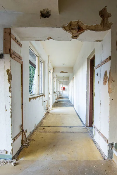 Interior Del Viejo Hotel Comunista Socialista Abandonado Antigua Checoslovaquia —  Fotos de Stock
