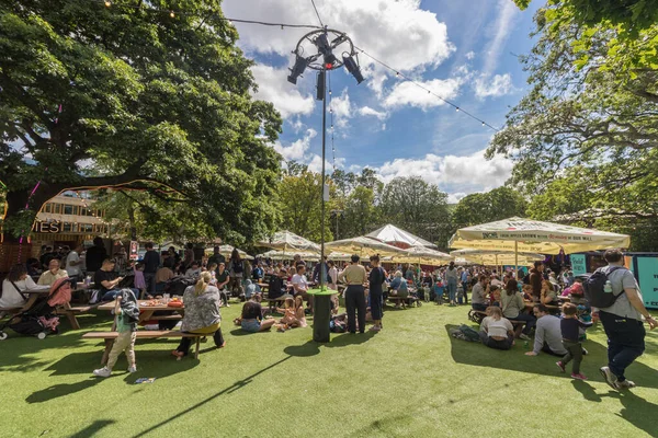 Edinburgh International Fringe 2022 with people on the Assembly Venue in Edinburgh, Scotland  