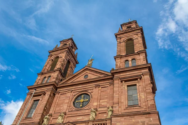 Церква Святого Іоанна Непомука Ебербаху Південній Німеччині Побудована Стилі Ренесансного — стокове фото