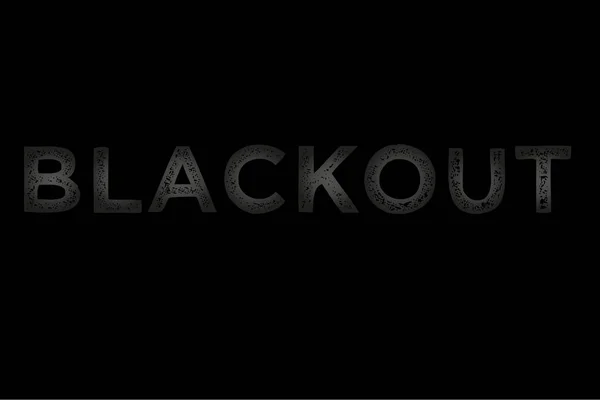 Ordet Blackout Mot Svart Bakgrund Som Varning För Utbredda Strömavbrott — Stock vektor
