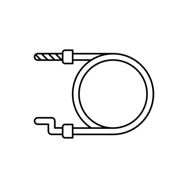 Loodgietersdraad Lineair Pictogram Schets Eenvoudige Vector Van Afvoerslang Voor Pijpenreiniging — Stockvector