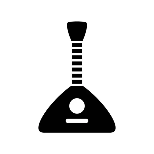 Balalaika轮廓图标 俄罗斯乐器的黑色简单矢量 白色背景上的轮廓孤立象形文字 — 图库矢量图片