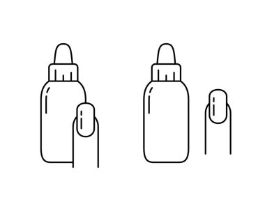 Kütikül çıkarıcı jel doğrusal simgesi. Ana hatları basit vektör. Beyaz arkaplanda izole edilmiş resim içerir