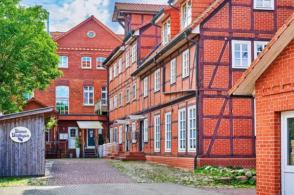 Dannenberg Almanya Eylül 2021 Tarihi Binaları Olan Alman Ortaçağ Kasabası — Stok fotoğraf
