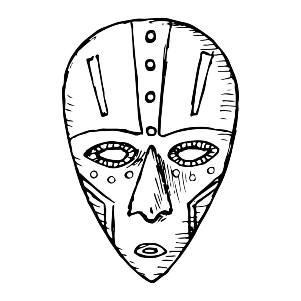 Ручная маска. Изолированный на белом фоне. Векторная иллюстрация. — стоковый вектор