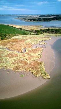 Colourful formation at low tide at Snape
