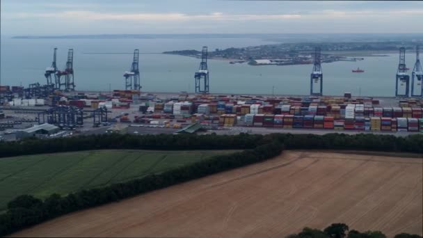 Port Felixstowe Docks Very Quiet Strike August 2022 — Wideo stockowe
