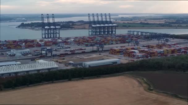 Felixstowe Docks Docker Strike — Stockvideo