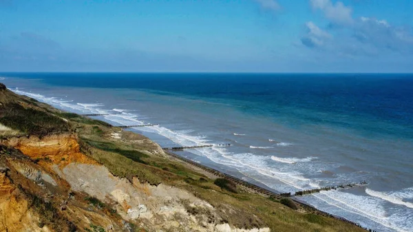 Falaises Érosives Long Côte Norfolk — Photo