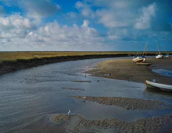 Rivière Glaven Vue Aérienne Basse — Photo