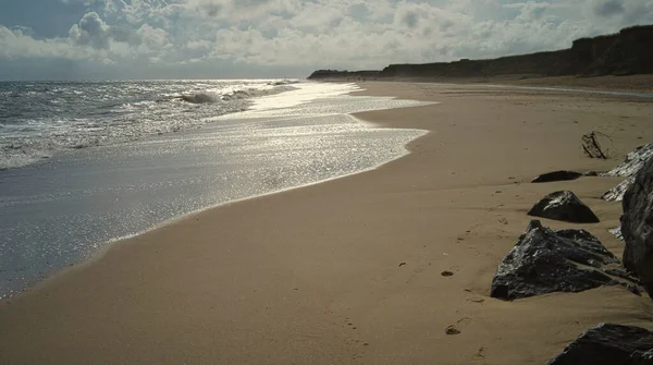 Пляж Happisburgh Норфолке — стоковое фото