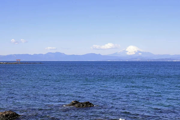 Fuji Sea Shonan View Morito Coast Hayama Kanagawa Japan — Stock Photo, Image