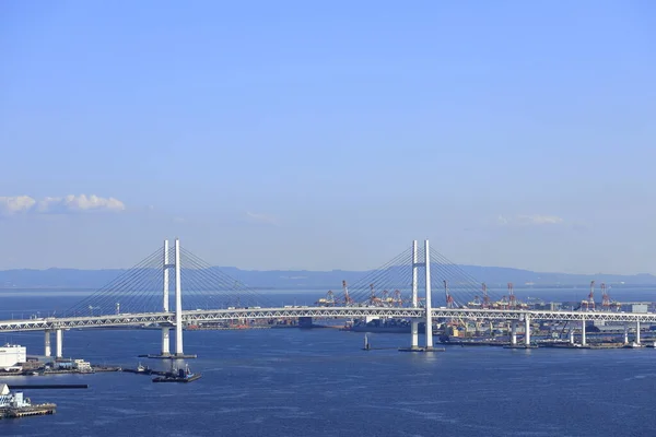 Japonya Kanagawa Daki Yokohama Körfezi Köprüsü Manzara Shinkoyasu Dan — Stok fotoğraf