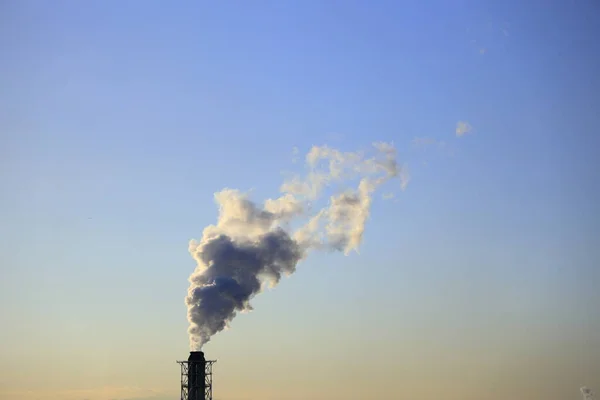 Pila Humo Distrito Industrial Keihin Kanagawa Japón —  Fotos de Stock