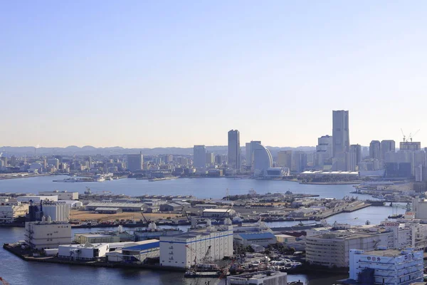 Yokohama Minatomirai Japan Uitzicht Vanaf Shinkoyasu — Stockfoto