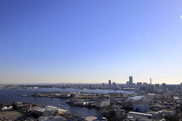 Yokohama Minatomirai Japão Vista Shinkoyasu — Fotografia de Stock