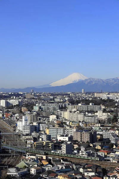 Fuji Yokohama Line View Yokohama Kanagawa Japan Winter — Stock Photo, Image