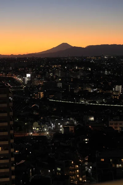 Fuji Vista Yokohama Kanagawa Japão Cena Noturna — Fotografia de Stock