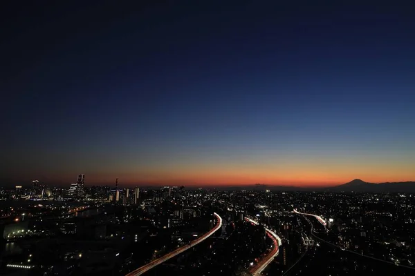 Fuji Ámbito Aplicación Yokohama Kanagawa Japón Escena Vespertina — Foto de Stock