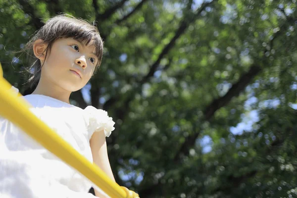 Japonesa Estudiante Chica Selva Gimnasio Años Edad —  Fotos de Stock