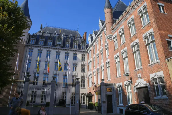 Brujas Bélgica Octubre 2021 Vista Sobre Entrada Del Hotel Kempinski — Foto de Stock