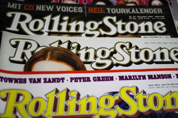 Viersen Germany May 2021 Closeup Rolling Stone Paper Print Music — 스톡 사진