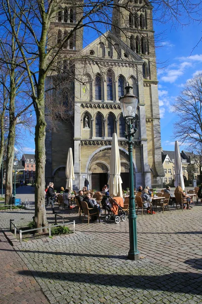 Roermond Pays Bas Février 2022 Vue Sur Place Avec Café — Photo