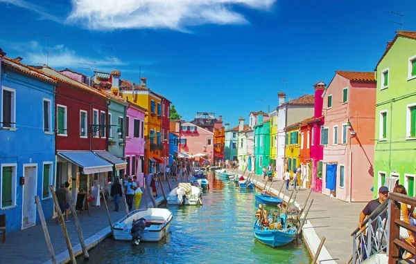 Venedig Burano Italien Mai 2019 Malerischer Blick Von Der Ponti — Stockfoto