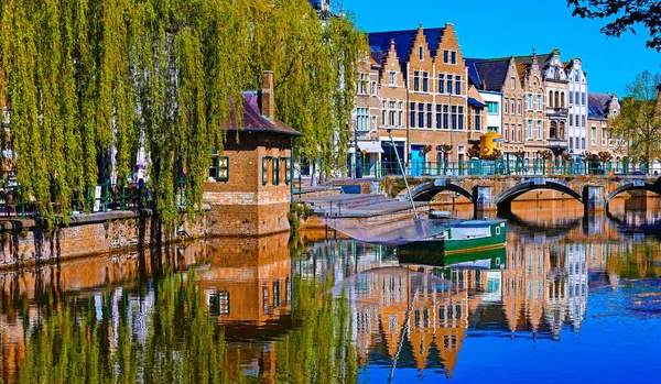 Lier België April 2022 Uitzicht Watergracht Van Het Dorp Oude — Stockfoto