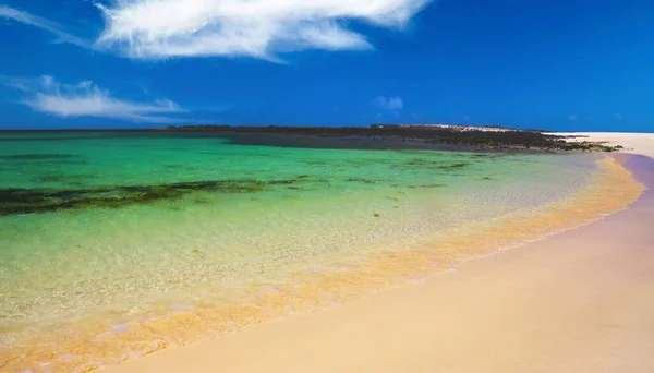 Cotillo Północne Fuerteventura Concha Piękna Idylliczna Spokojna Spokojna Spokojna Turkusowa — Zdjęcie stockowe