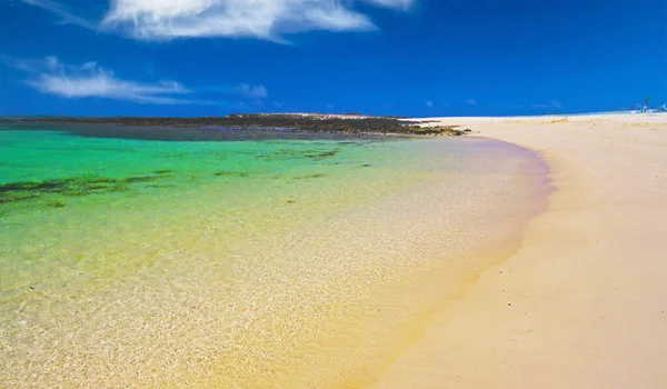 Beautiful Lonely Deserted Tropical Dream Lagoon Fine Bright White Sand — Stock Photo, Image