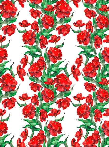 Seamless background, floral pattern.  Watercolor background.