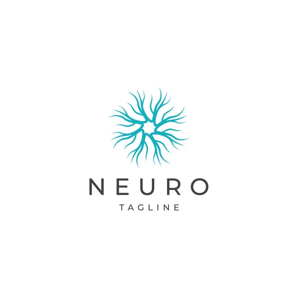 Nöro logo tasarım şablonu düz vektör