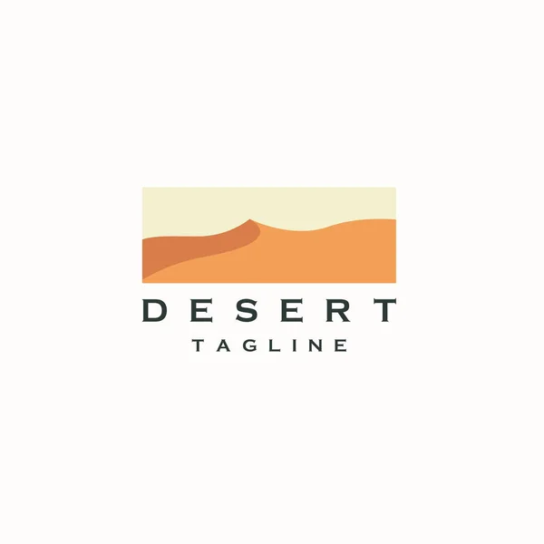 Дизайн Логотипа Пустыни Шаблон Плоский Вектор — стоковый вектор