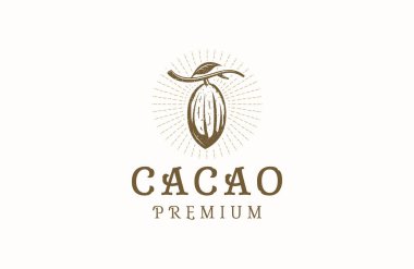 Cacao logo icon design template flat vector